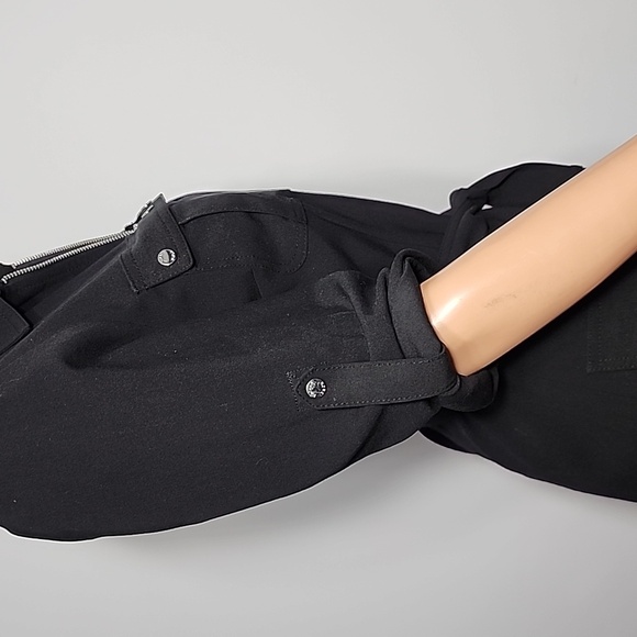 Michael Kors Womens Roll Tab Sleeve Pockets Black‎ Collared Dress Size S Small - Picture 8 of 13